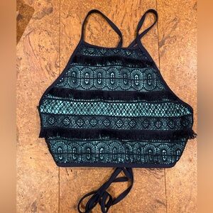 Aerie swimsuit top with backstrings (M)